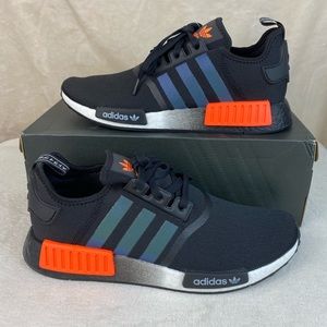 core black solar orange nmd